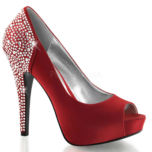 5 inches Heel, 1 inches PF Peep Toe Pump w/RS on Heel — image 5 of 8