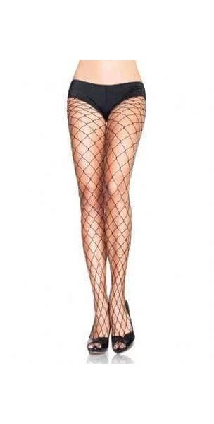 Fence Net Pantyhose - One Size - Black