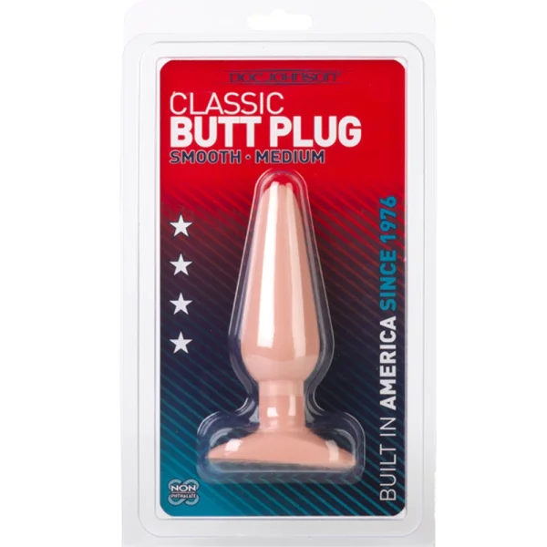Classic Smooth Butt Plug Medium Flesh Pink
