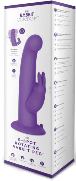 G-Spot Rotating Rabbit Peg Purple