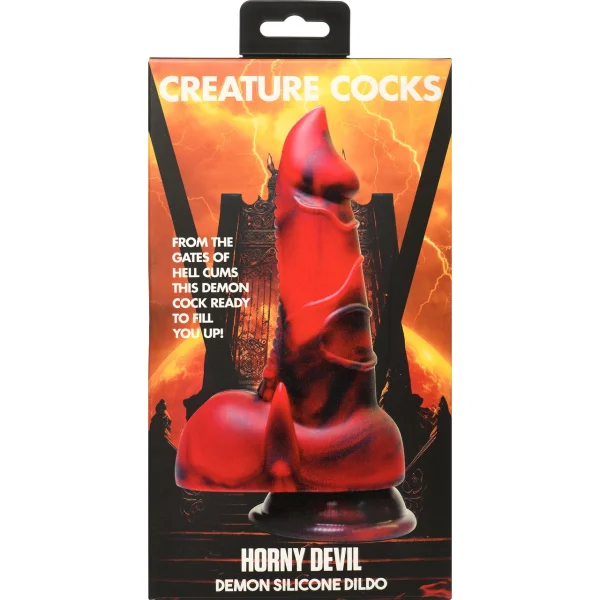 Horny Devil Demon 7" Silicone Suction Cup Dildo With Balls By Creature Cocks