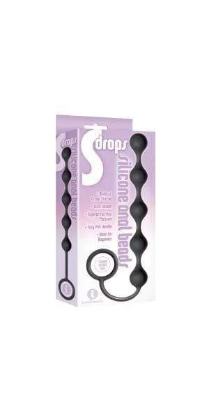 The 9's S-Drops Silicone Anal Beads - Black — image 2 of 2