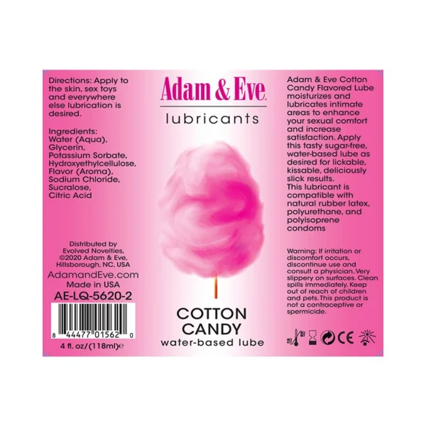 A&e Cotton Candy Water Based Lube 4oz