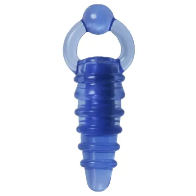 Adam and Eve 3 Blue Finger Vibrator with Ring
