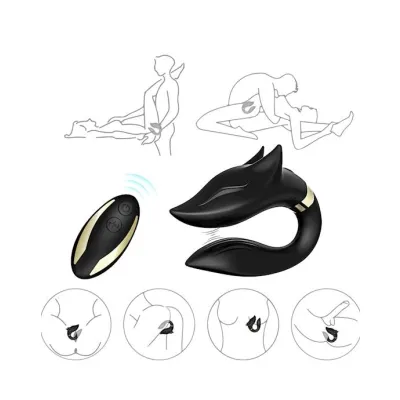 Fox Couples Vibrator Black 3 6 Inch