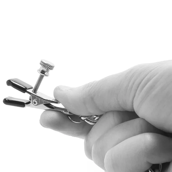 Spartacus Adjustable Broad Tip Nipple Clamps w/Link Chain