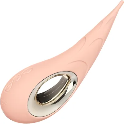 LELO DOT Cruise Clitoral Pinpoint Silicone Waterproof Rechargeable Vibrator Peach Please