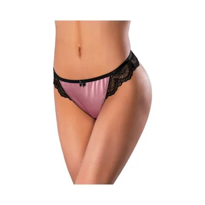 Women s Lingerie Magic Silk Sensual Desires Crotchless Thong Mauve S m