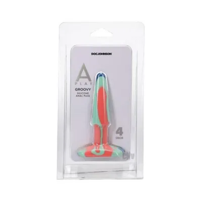 Butt Plugs A play Groovy 4 In Silicone Anal Plug Sunrise