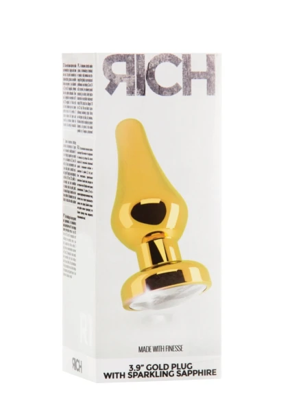 Rich R1 - Gold Plug - 3.9 Inch - Clear Sapphire