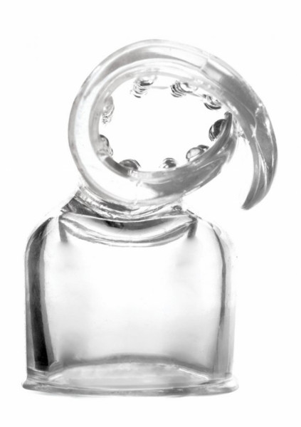 Vibra-Stroke Masturbator Wand Attachment - Transparent - Personal Massager