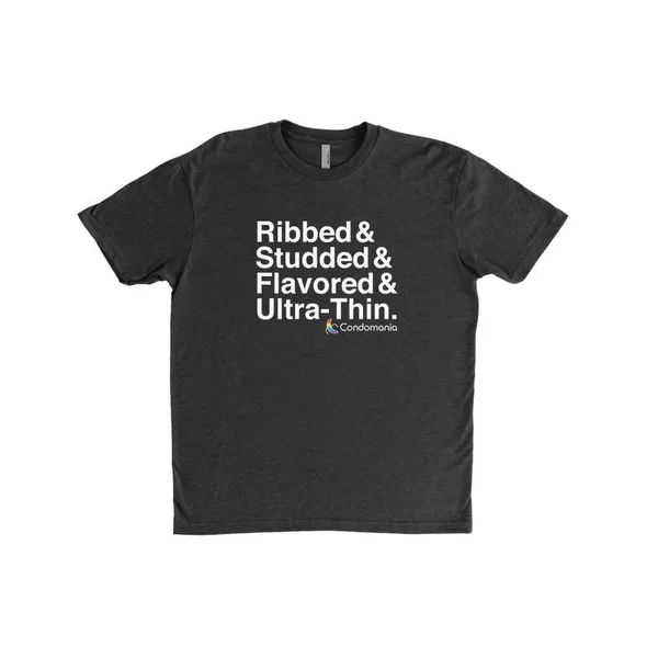 Condom T-Shirt - 'Ribbed &amp; Studded &amp; Flavored &amp; Ultra Thin' — image 9 of 12