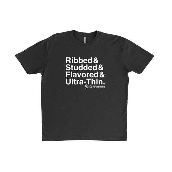Condom T-Shirt - 'Ribbed &amp; Studded &amp; Flavored &amp; Ultra Thin' — image 12 of 12