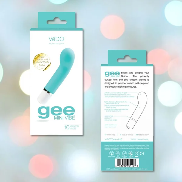 VeDO 'Gee' Mini G-Spot Rechargeable Waterproof Vibrator - Turquoise — image 25 of 25