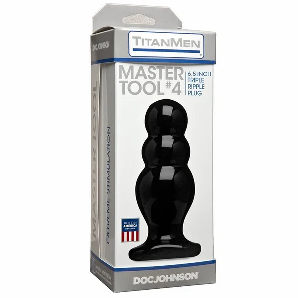 Doc Johnson Titanmen Tool 'Master #4' Triple Ripple Butt Plug — image 17 of 18