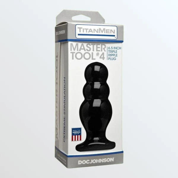 Doc Johnson Titanmen Tool 'Master #4' Triple Ripple Butt Plug — image 19 of 20