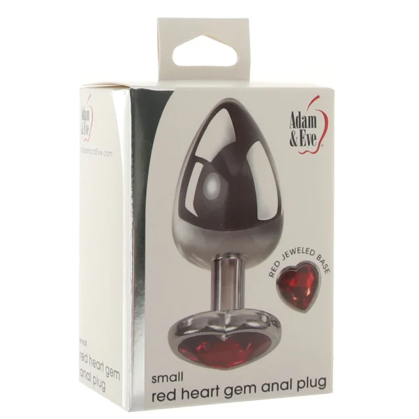 Adam & Eve Small Red Heart Gem Anal Plug