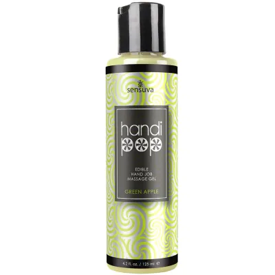 HandiPop Edible Handjob Massage Gel by Sensuva 4 2 fl oz Green Apple