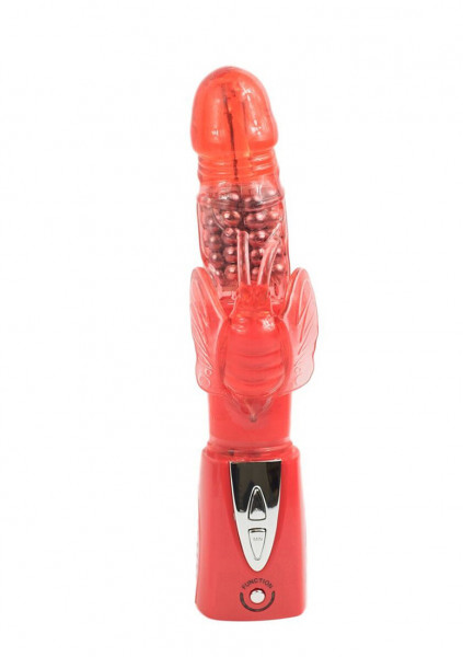 Climax Joy 3X Multi-Purpose Rabbit Vibe - Red - Rampant Rabbit