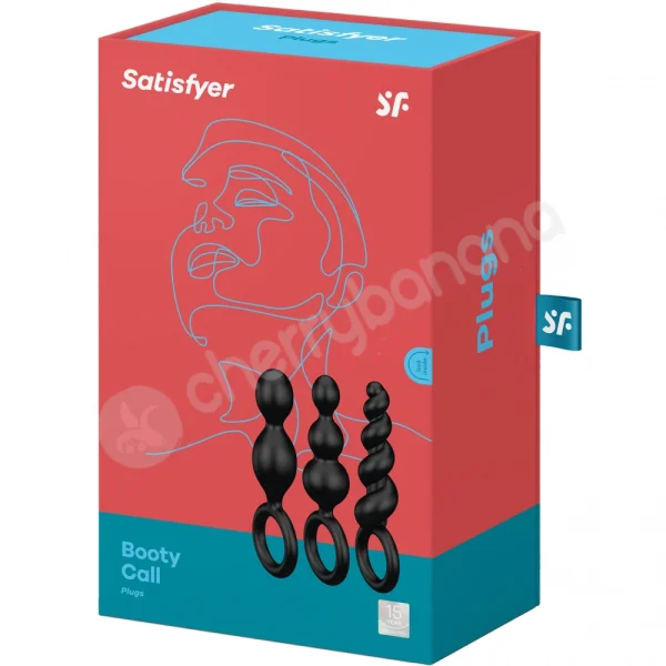 Satisfyer Black Booty Call Butt Plugs 3 Pack