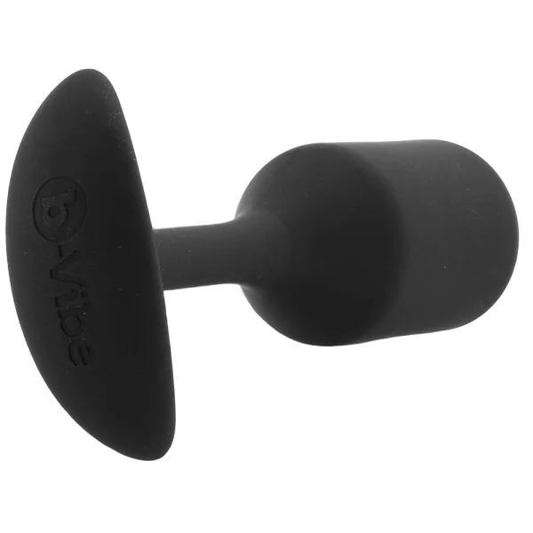b-Vibe Snug Plug 2 Medium Silicone Weighted Butt Plug - Black