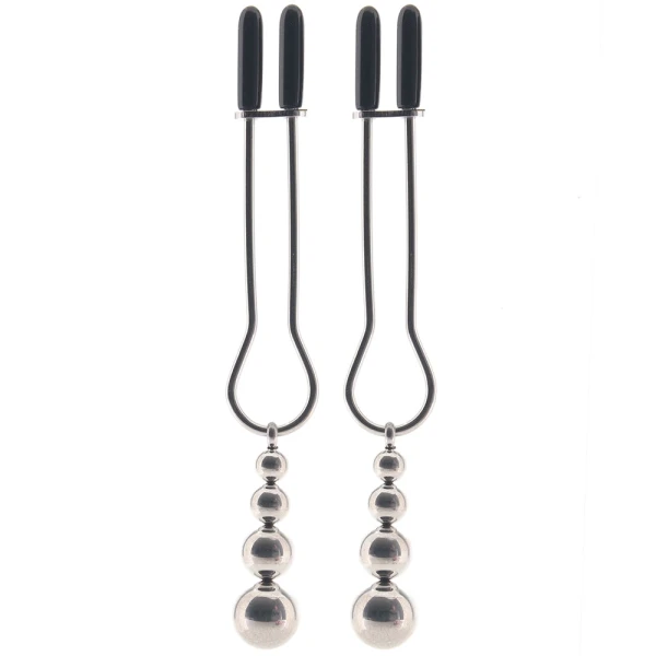 Selopa Beaded Nipple Clamps in Silver
