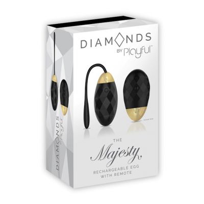 Diamonds The Majesty Rechargeable Egg With Remote Black