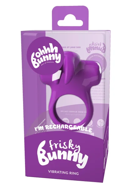 Ohhh Bunny Frisky Bunny Vibrating Cock Ring - Perfectly Purple