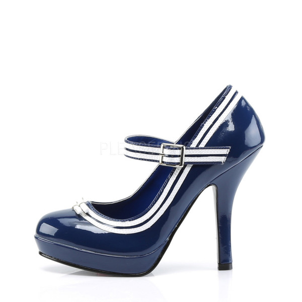 SECRET-15 - 4 1/2" Heel, 1/2" P/F Mary Jane Pump W/ Contrast Trim — image 7 of 8