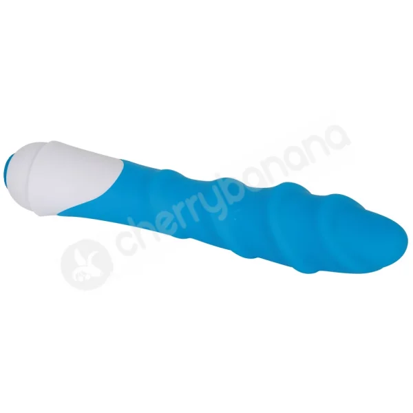 Adam & Eve Blue Twisted Silk Silicone Vibrator