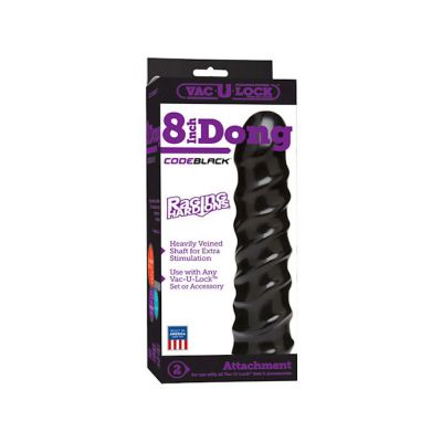 Vac u lock Code Black 8 Inch Dildo Raging Hard ons 8 Inch