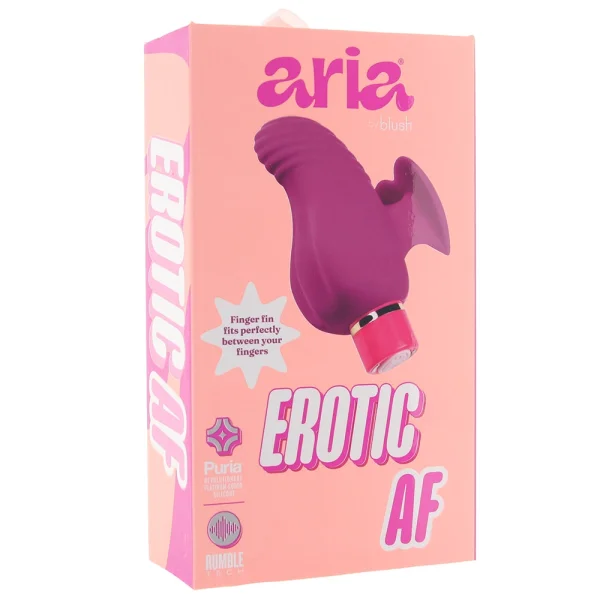 Aria Erotic AF Rechargeable Waterproof Silicone Clitoral Vibrator By Blush - Plum