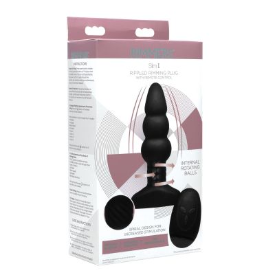 Slim Rippled Rimming Butt Plug