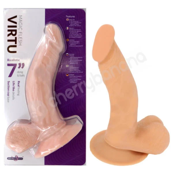 Virtu Magic Flesh Realistic 7" Dong & Balls