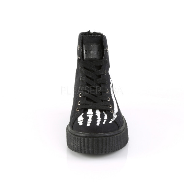 1 1/2 inches PF Round Toe Lace-Up Front High Top Creeper Sneaker — image 6 of 16