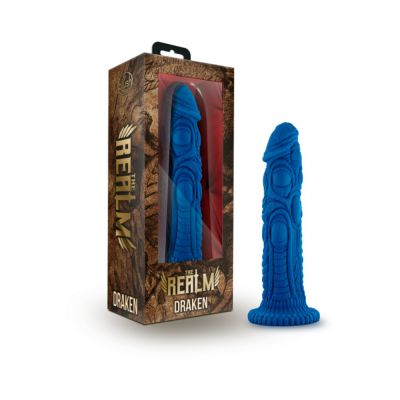 The Realm Draken Lock On Dildo Blue
