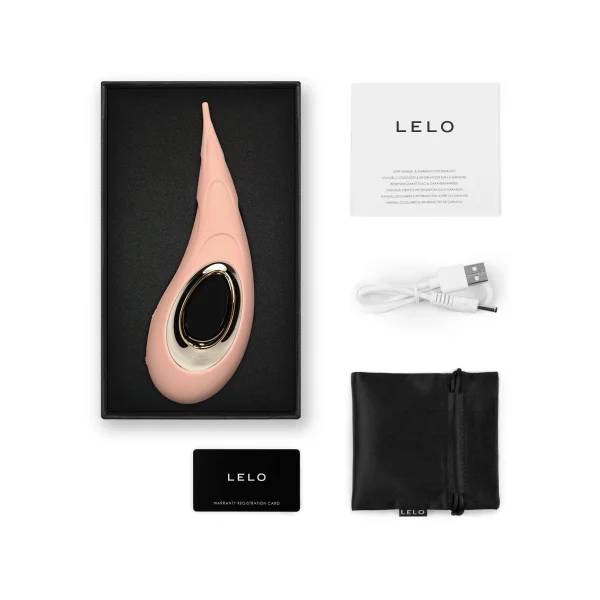 LELO DOT Cruise Clitoral Pinpoint Silicone Waterproof Rechargeable Vibrator - Peach Please