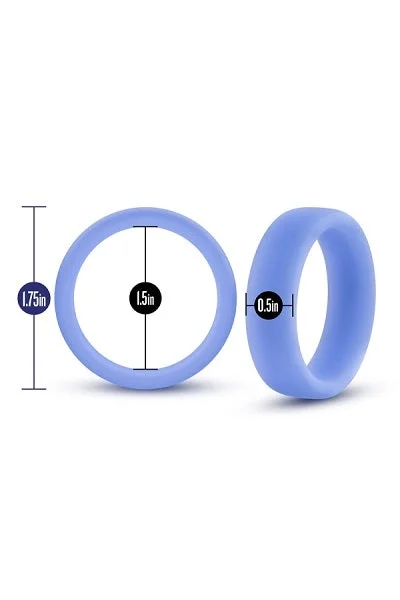 Blush Performance Blue Glow Silicone Glo Cock Ring — image 5 of 7