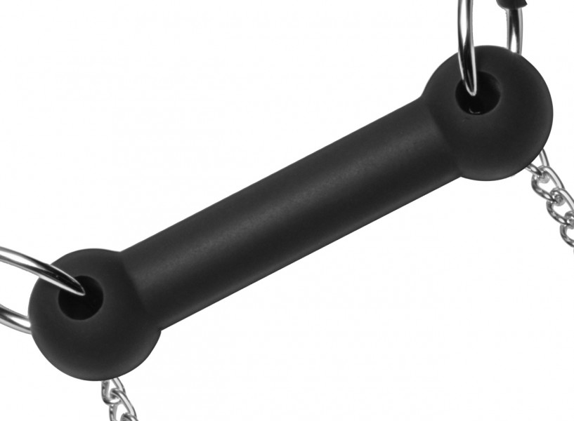 Silicone Mouth Gag + Nipple Clamps