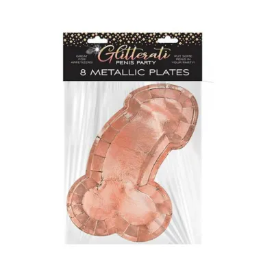 Glitterati Penis Rose Gold Plates 8