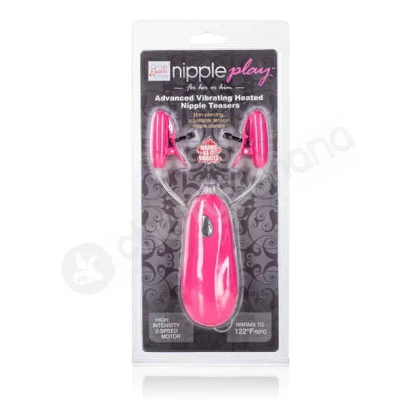 Nipple Play Pink Advanced Vibrating Heated Nipple Teasers