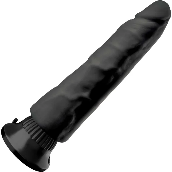 Real Feel Deluxe No. 3 - 7" Suction Cup Vibrating Dildo - Charcoal