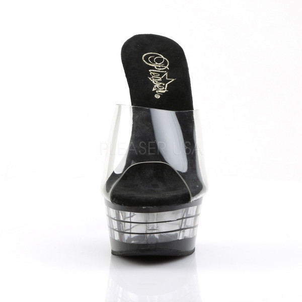 DELIGHT-601LN - 6" Stiletto Heel Lined Platform Slide — image 2 of 4