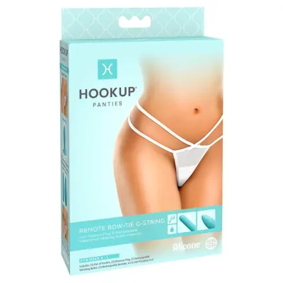 Hookup Panties Remote Bow tie G String O s White O s