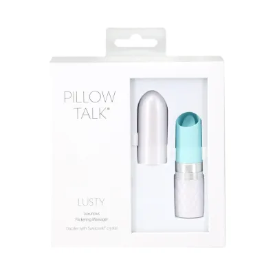 Pillow Talk Lusty Flickering Lipstick Massager Teal