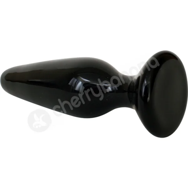 Crystal Spires Black Smooth Butt Plug