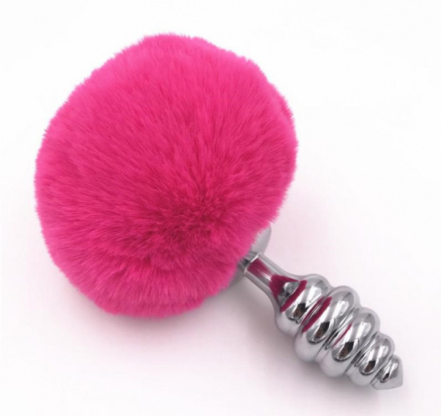 Ripple Metal Bunny Tail Butt Plug — image 5 of 13