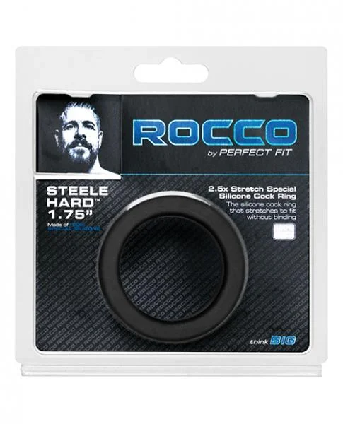 The Rocco Steele Hard 1.75 inches Silicone Super Stretch Black