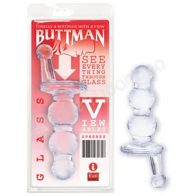 Buttman Viewables Spheres Glass Butt Plug