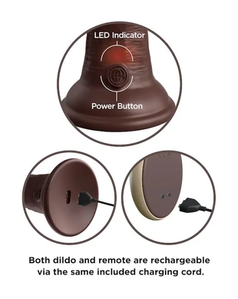 King Cock Elite Dual Density Vibe Silicone Dildo With Remote